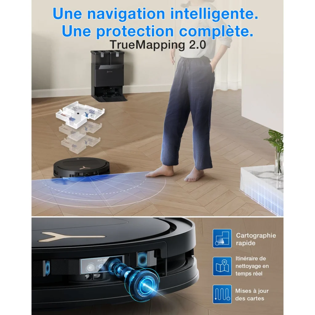Le Deebot T50 Pro Omni cartographie la maison