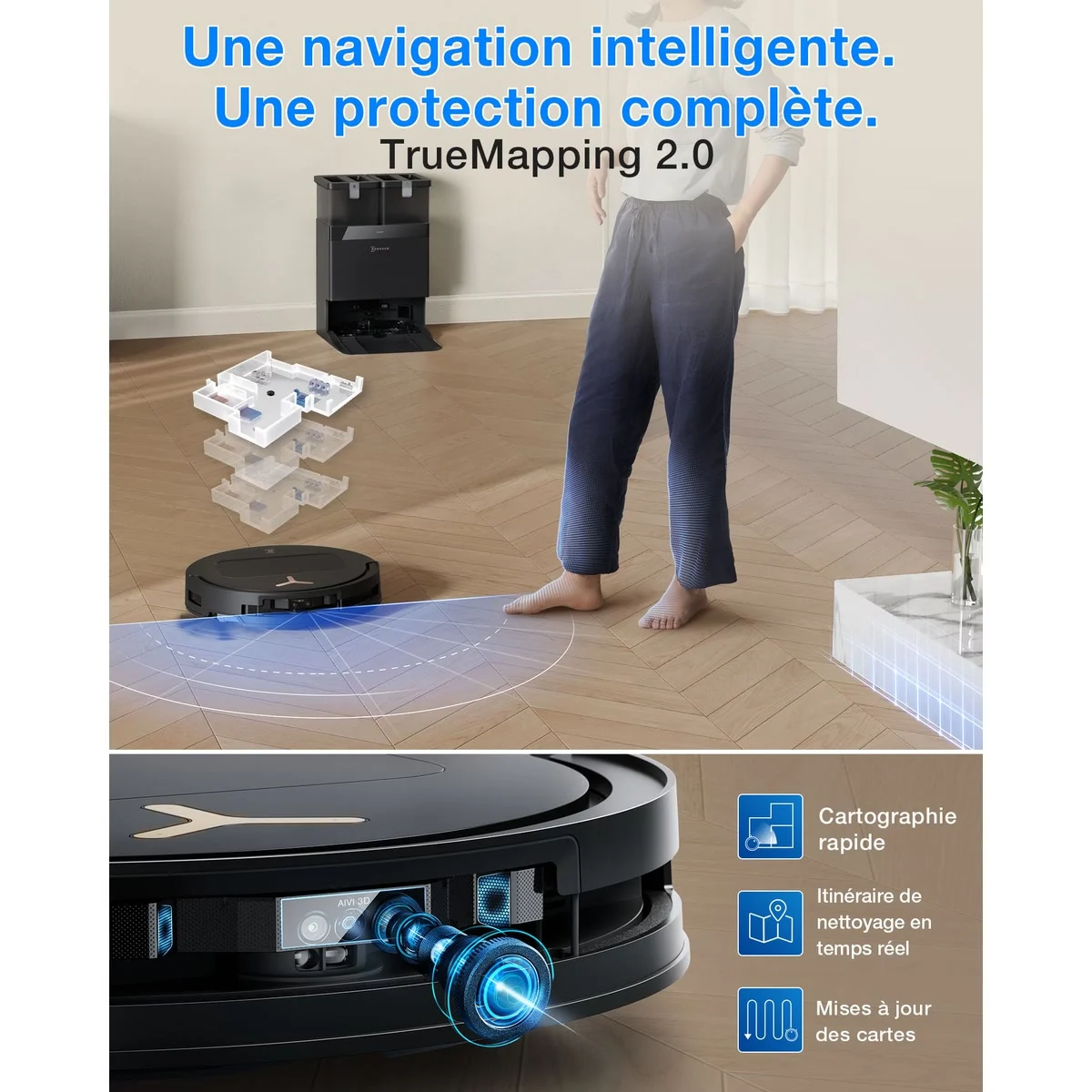 Le Deebot T50 Pro Omni cartographie la maison