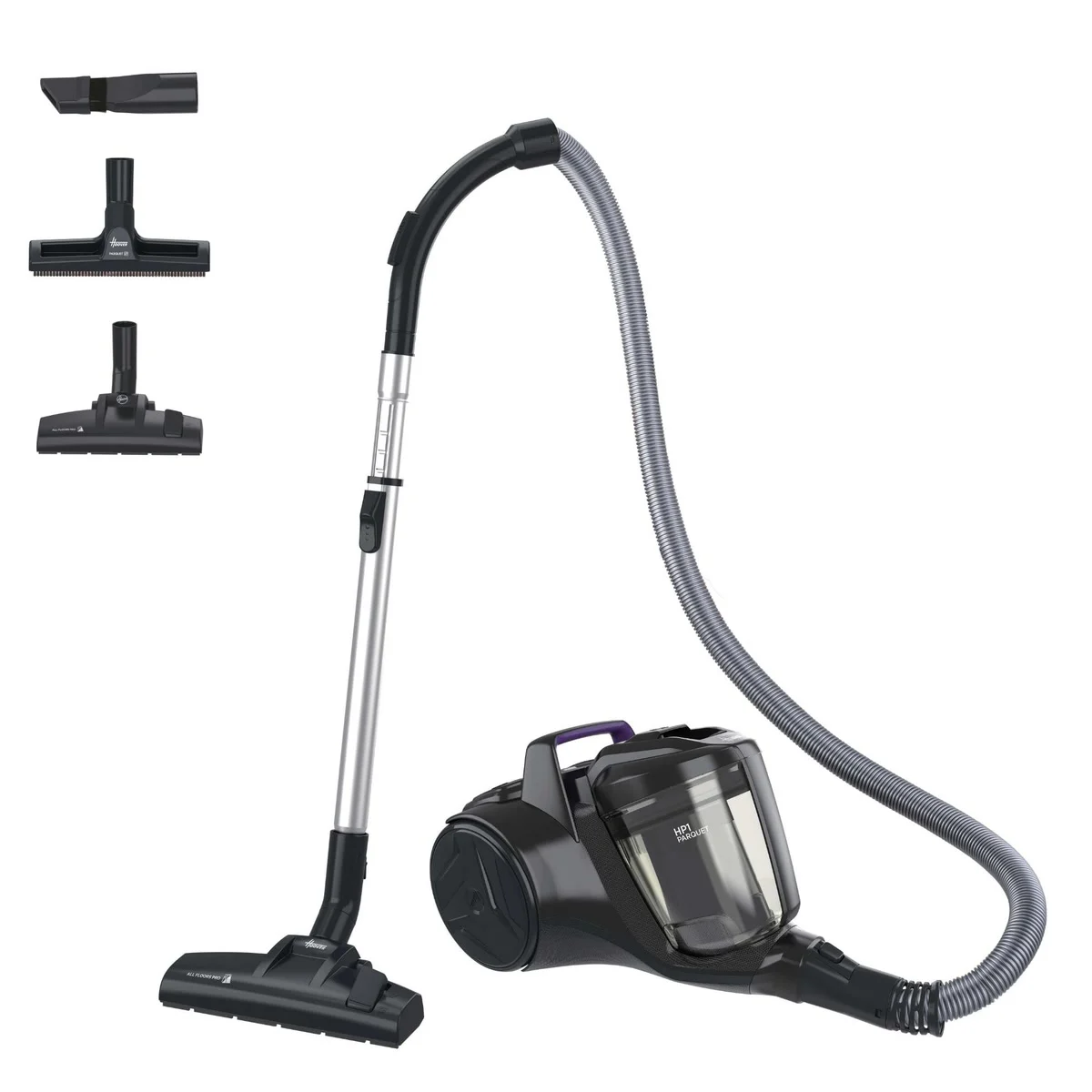 L’aspirateur traîneau Hoover HP1 et ses brosses