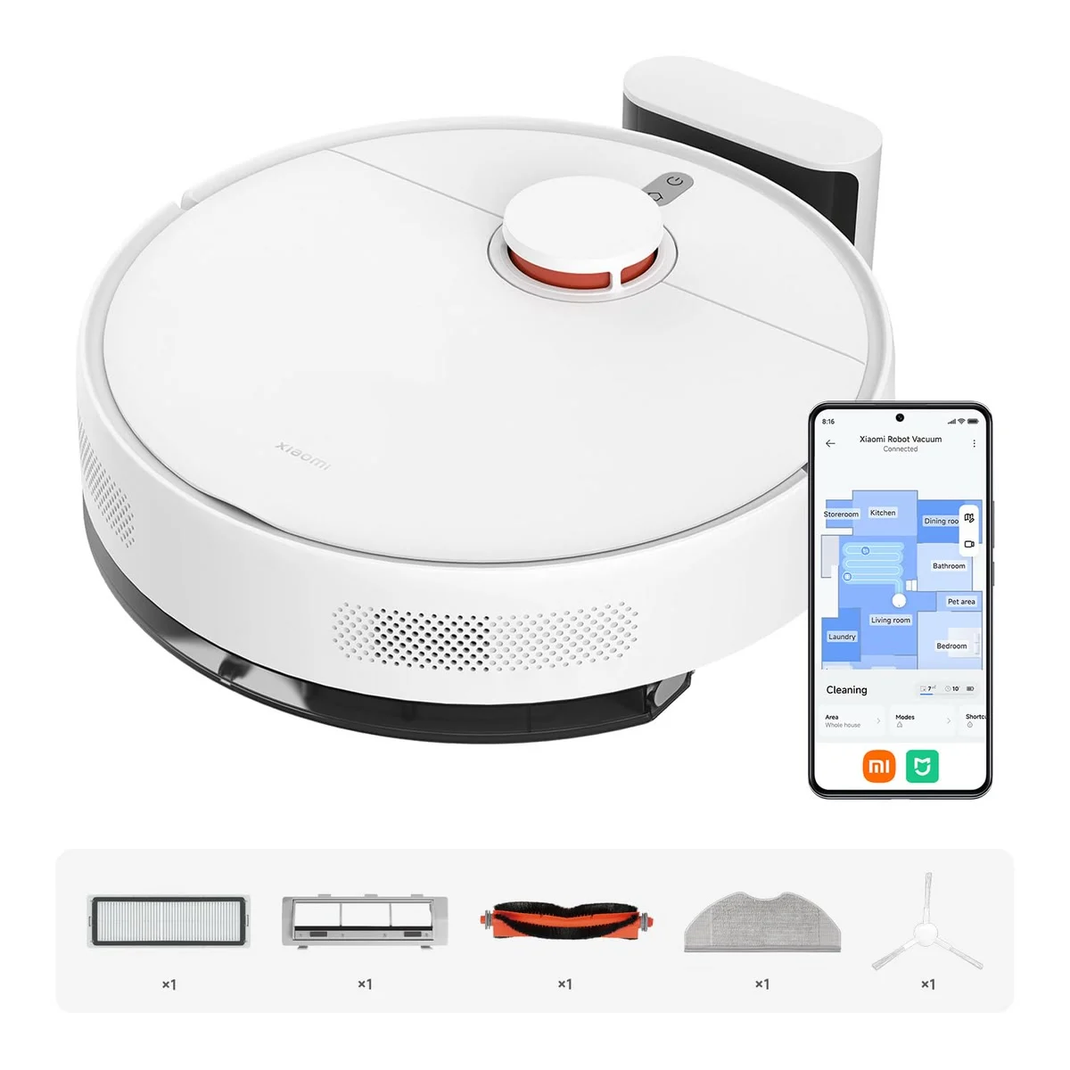 Le robot Xiaomi S40C, sa station, son application et ses accessoires