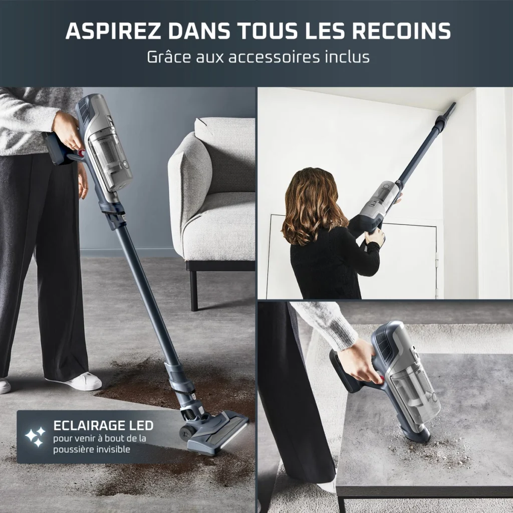 Le Rowenta X-Pert 6.60 et ses accessoires pour les recoins