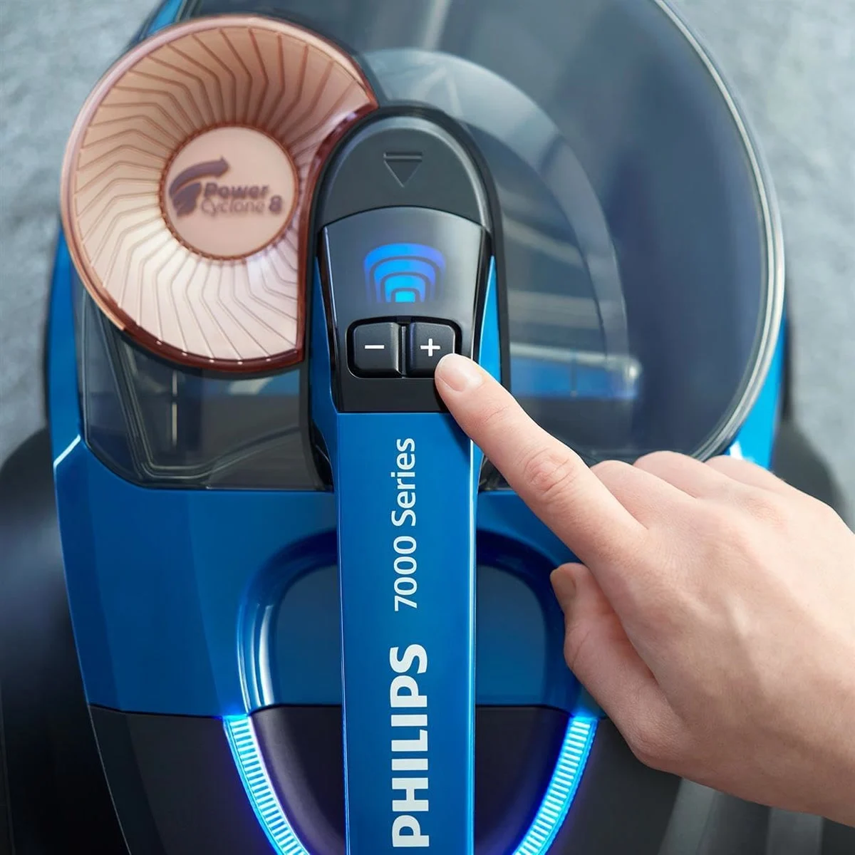 Le variateur de puissance sur la poignée du Philips Série 7000